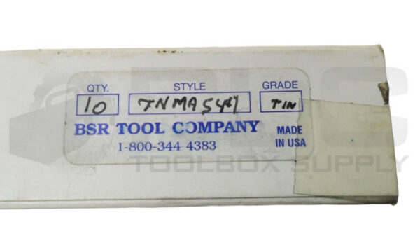 NEW BOX OF 10 BSR TOOL COMPANY TNMA544 CARBIDE INSERTS GRADE TIN - Image 4