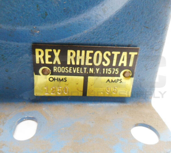 REX RHEOSTAT 1250 OHMS .95A - Image 5