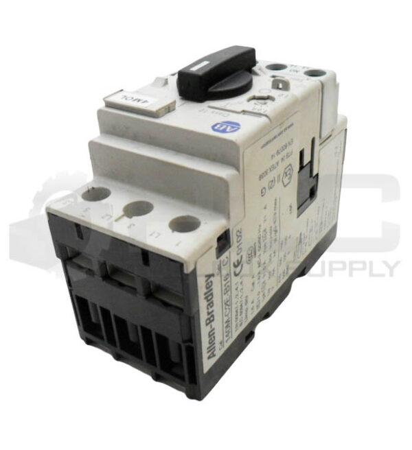ALLEN BRADLEY 140M-C2E-B16 /C CIRCUIT BREAKER W/ 140M-C-AFA11 AUXILIARY BLOCK - Image 3