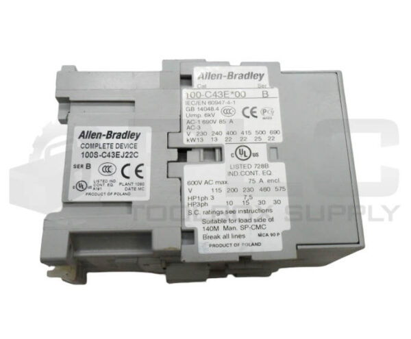 ALLEN BRADLEY 100S-C43EJ22C /B SAFETY CONTACTOR W/ 100-C43E*00 /B CONTACTOR - Image 4