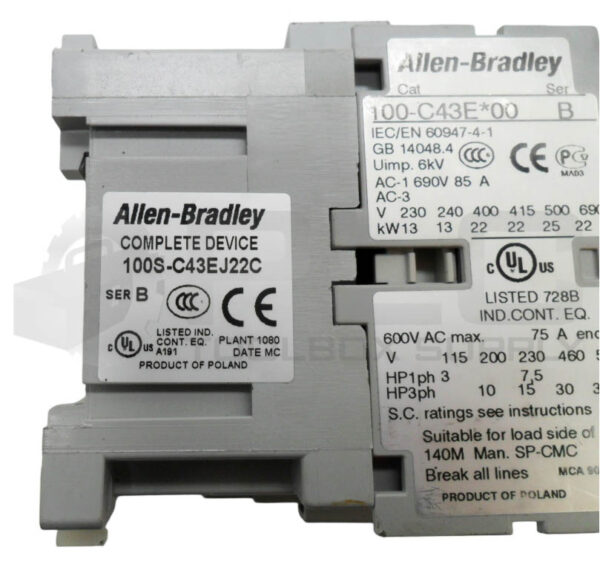 ALLEN BRADLEY 100S-C43EJ22C /B SAFETY CONTACTOR W/ 100-C43E*00 /B CONTACTOR - Image 6