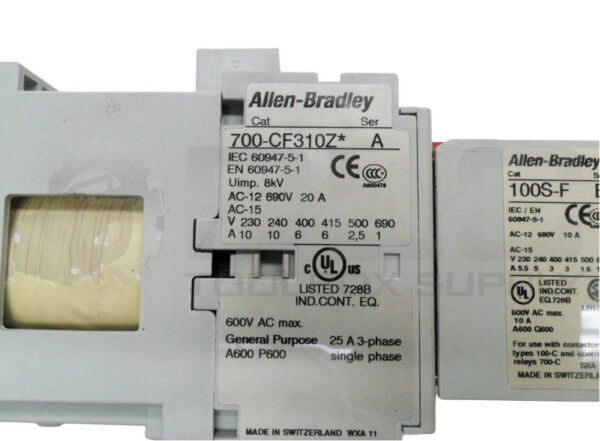 ALLEN BRADLEY 700S-CF530DJC /A SAFETY RELAY W/ 700-CF310Z* /A W/ 100S-F /B - Image 6