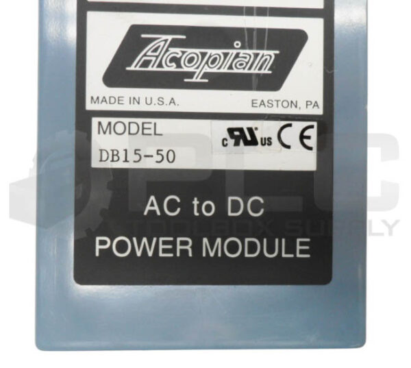 ACOPIAN DB15-50 AC TO DC POWER MODULE - Image 5