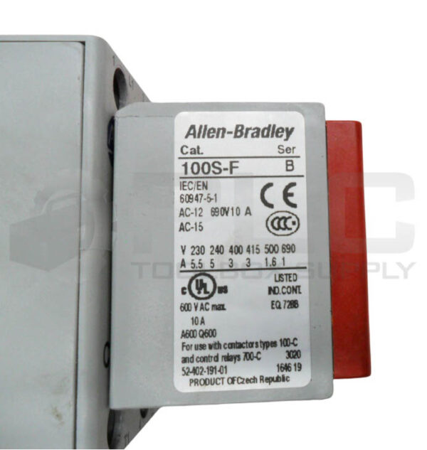 ALLEN BRADLEY 100S-C43EJ22 /B SAFETY CONTACTOR W/ 100-C43E*00 /B W/ 100S-F /B - Image 5