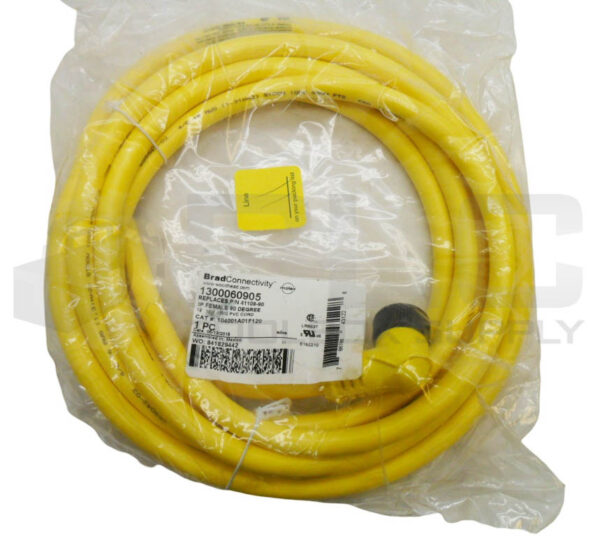 SEALED NEW WOODHEAD 104001A01F120 CABLE 12' 4P F 90 DEG 1300060905 41109-90 - Image 2