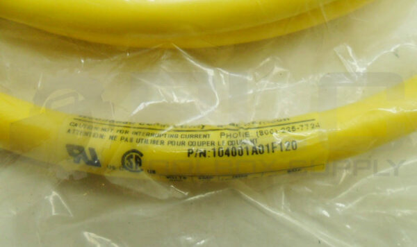 SEALED NEW WOODHEAD 104001A01F120 CABLE 12' 4P F 90 DEG 1300060905 41109-90 - Image 4
