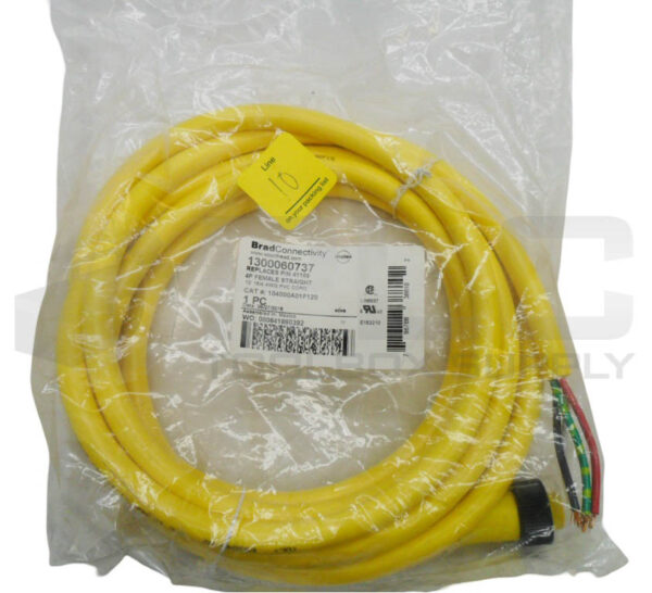 SEALED NEW WOODHEAD 104001A01F120 CABLE 12' 4P F STRAIGHT 1300060737 41109 - Image 2