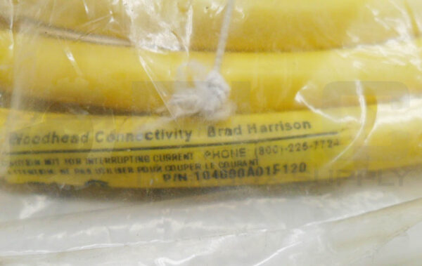 SEALED NEW WOODHEAD 104001A01F120 CABLE 12' 4P F STRAIGHT 1300060737 41109 - Image 4
