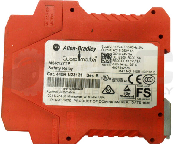 ALLEN BRADLEY 440R-N23131 /B SAFETY RELAY 115VAC 50/60HZ 2W 5A - Image 4