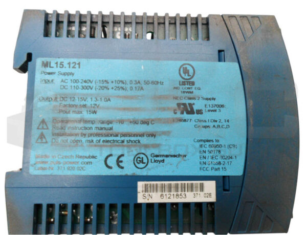 PULS ML15.121 POWER SUPPLY 100-240VAC 0.3A 50/60HZ 110-300VDC - Image 6