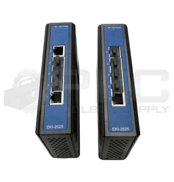 LOT OF 2 ADVANTECH EKI-2525 ETHERNET SWITCH 5 PORT 12-43V 1.5A