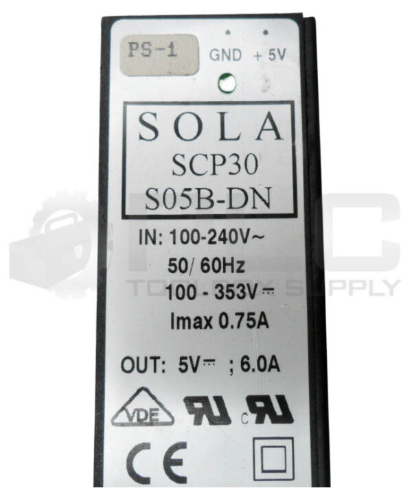 SOLA SCP30 S05B-DN POWER SUPPLY 100-240V 50/60HZ 0.75A - Image 5