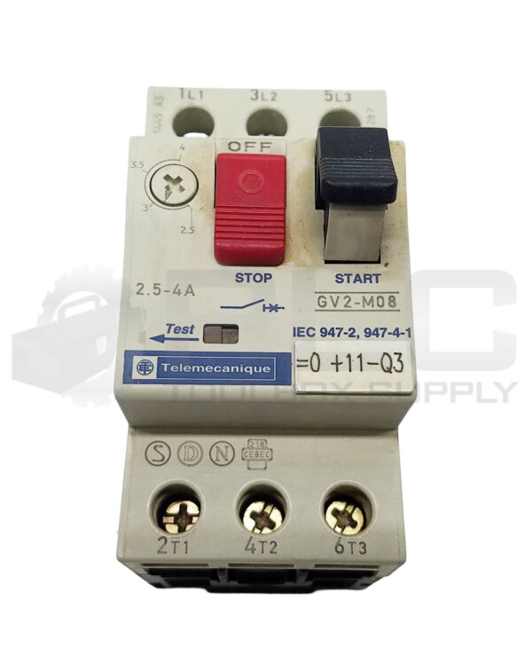 LOT OF 3 TELEMECANIQUE GV2-M08 MOTOR STARTER PROTECTOR 2.5-4A - Image 3
