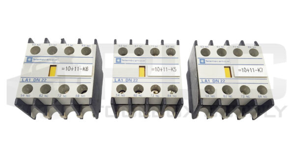 LOT OF 3 TELEMECANIQUE LA1 DN22 AUXILIARY CONTACT, LA1DN22, LA1-DN22