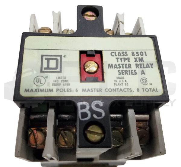SQUARE D 8501-XMO40 /A CONTROL RELAY 20A 6P 120V/60Hz 110V/50Hz, 8501XM040 - Image 2
