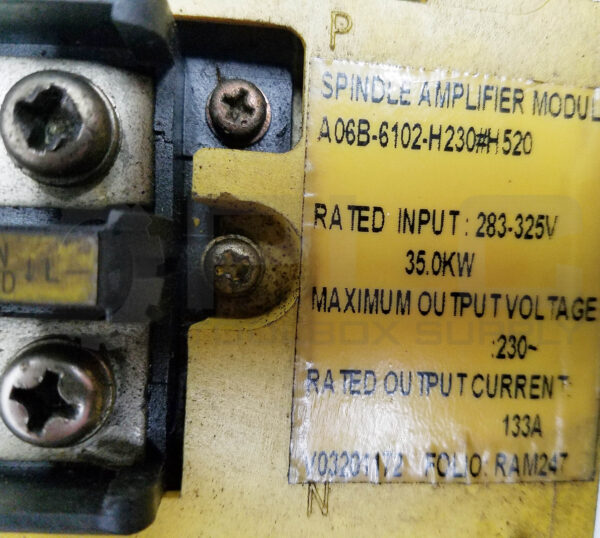 FANUC A06B-6102-H230#H520 SERVO AMPLIFIER MODULE *MISSING COVER - Image 5
