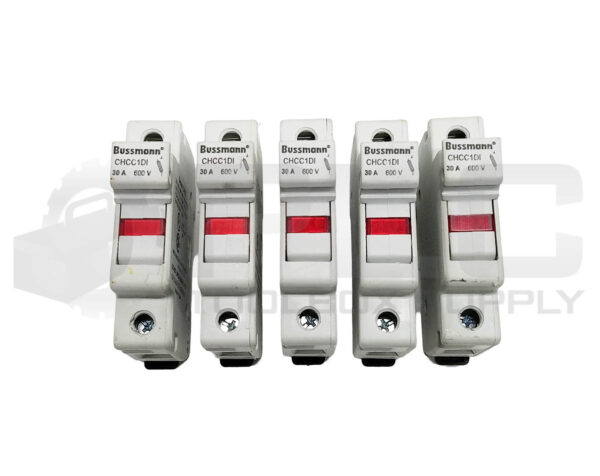 LOT OF 5 BUSSMAN CHCC1DI FUSE HOLDER 30A 600V
