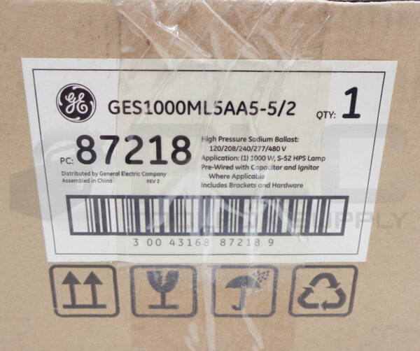 SEALED NEW GE GES1000ML5AA5-5/2 HP SODIUM BALLAST KIT 87218 - Image 3