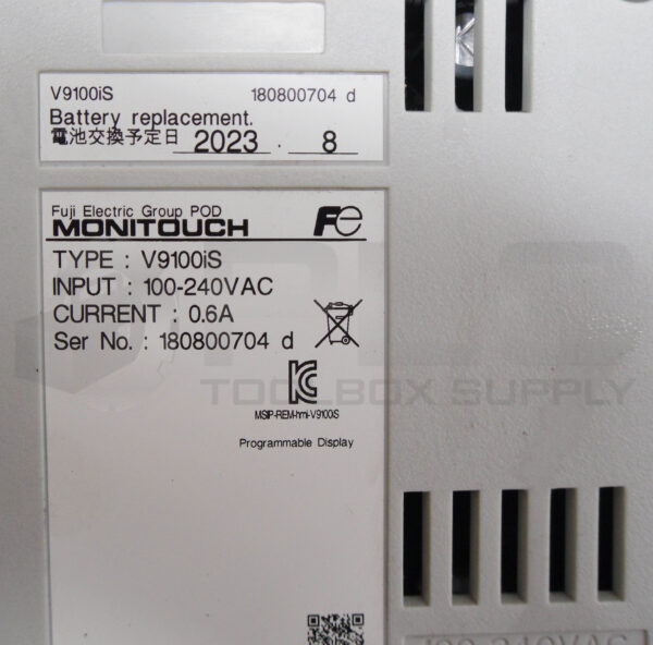 FUJI ELECTRIC V9100IS MONITOUCH TOUCH SCREEN DISPLAY W/ GUR-01 EXPANSION MODULE - Image 7