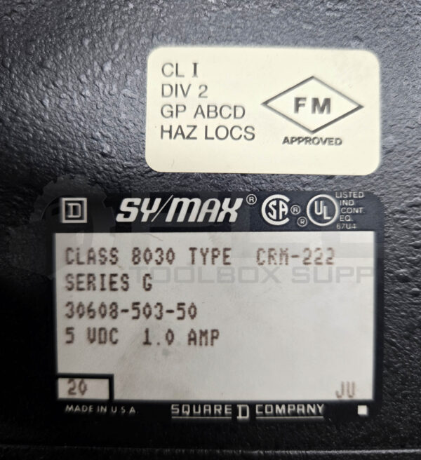 SQUARE D 8030 CRM-222 SER G SY/MAX I/O INTERFACE MODULE 1AMP 5VDC - Image 6