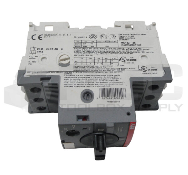 ABB MS132-25 MANUAL MOTOR STARTER 20-25A - Image 3