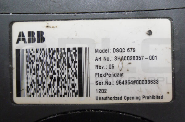 ABB 3HAC028357-001 FLEX PENDANT REV: 05; DSQC679 *READ* - Image 8