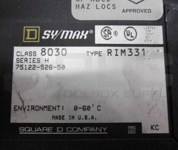 SQUARE D SY/MAX 8030 RIM331 /H INPUT MODULE 75122-526-50 - Image 5