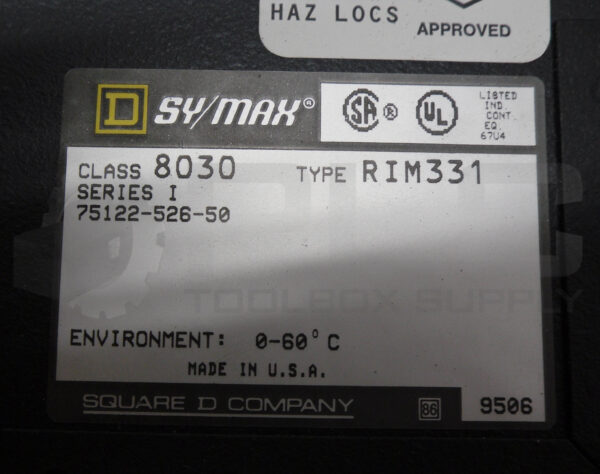 SQUARE D SY/MAX 8030 RIM331 /I INPUT MODULE 75122-526-50 - Image 5
