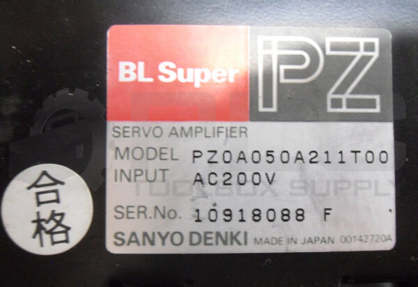 SANYO DENKI PZ0A050A211T00 SUPER PZ SERVO AMPLIFIER - Image 6