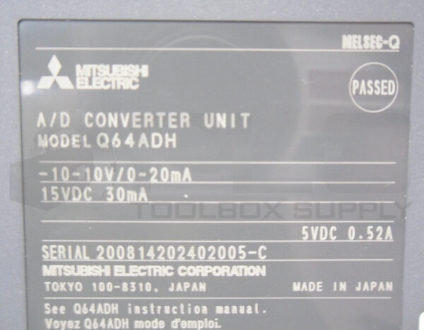 MITSUBISHI Q64ADH A/D CONVERTER UNIT 15VDC 30MA - Image 5