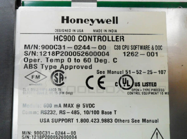HONEYWELL 900C31-0244-00 C30 CPU SOFTWARE & DOC CONTROLLER HC900 5VDC - Image 5