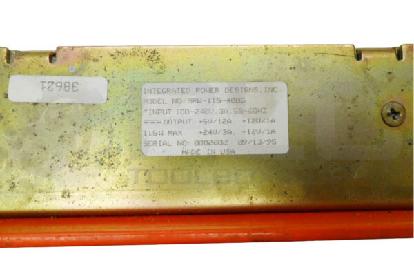 INTEGRATED POWER DESIGNS SRW-115-4005 POWER SUPPLY 100-240V 3A 50/60HZ - Image 6