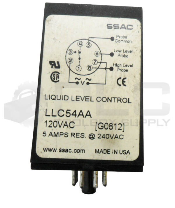 SSAC LLC54AA LIQUID LEVEL CONTROL RELAY 120VAC 5A - Image 5