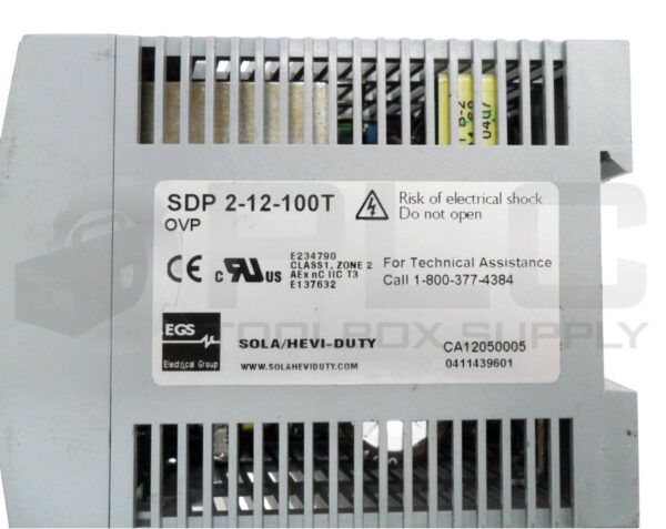 SOLA SDP 2-12-100T POWER SUPPLY 115-230VAC 0.7/0.4A 50/60HZ - Image 5