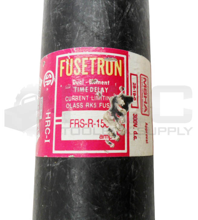 LOT OF 2 BUSSMANN FRS-R-150 DUAL ELEMENT FUSE 150A 600VAC 300VDC - PLC ...