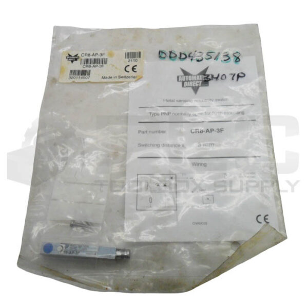SEALED NEW AUTOMATION DIRECT CR8-AP-3F METAL SENSING PROXIMITY SWITCH 3MM