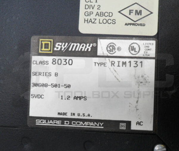 SQUARE D SY/MAX 8030 RIM131 /B HIGH SPEED COUNTER MODULE 5VDC 1.2A 30608-501-50 - Image 5