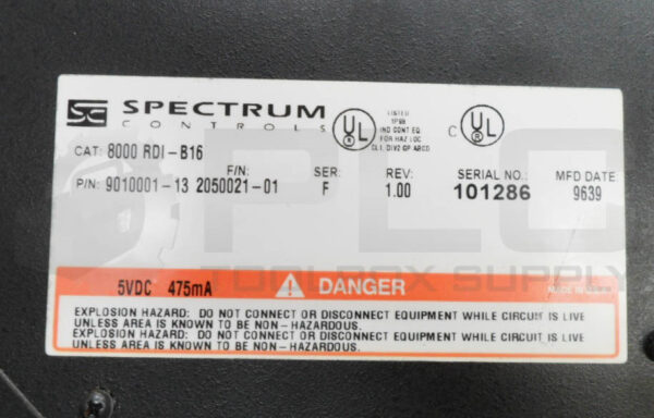 SPECTRUM CONTROLS 8000 RDI-B16 /F INPUT MODULE 12-24V AC/DC 9010001-13 - Image 5