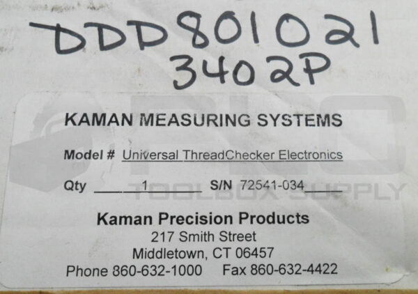 NEW KAMAN 855840-001 THREAD CHECKER 15-30VDC - Image 7