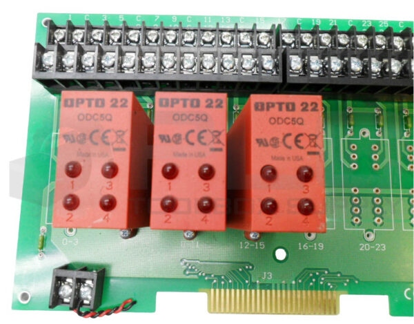 OPTO 22 PB32DEC MOUNTING RACK BOARD W/ (3) ODC5Q OUTPUT RELAY - Image 4