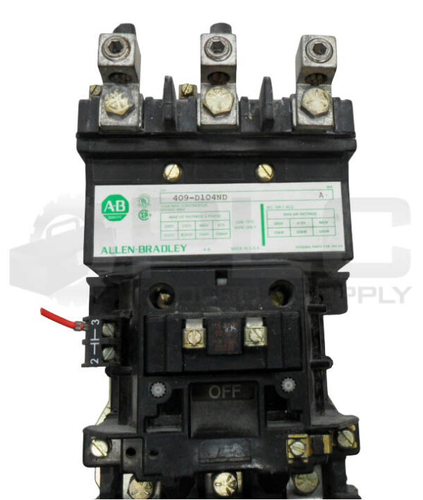 ALLEN BRADLEY 409-D104ND /A MOTOR STARTER W/ CD236 W/ 40185-801-01 W/ 595-A /B - Image 2