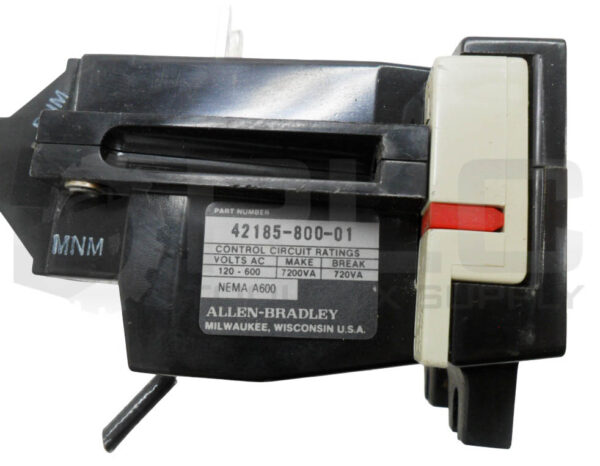 ALLEN BRADLEY 42185-800-01 OVERLOAD RELAY600VAC W/ (3) W41 HEATER ELEMENT - Image 4