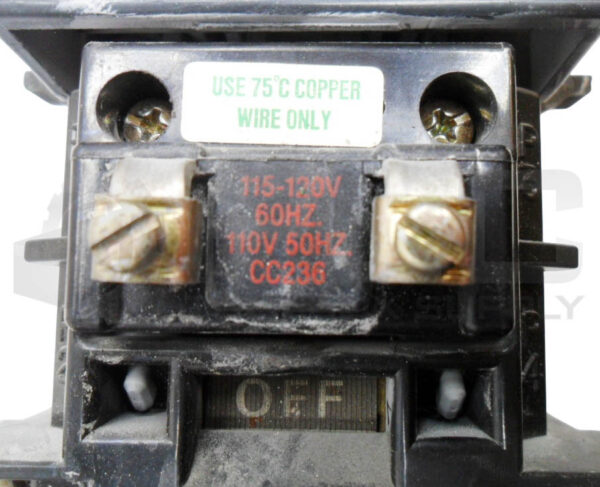 ALLEN BRADLEY 409-C68ND /B FULL VOLTAGE STARTER W/ CC236 COIL W/ 40185-800-01 - Image 7