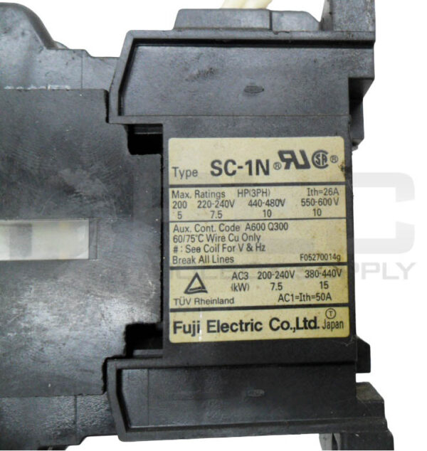 FUJI ELECTRIC SC-1N (26) MAGNETIC CONTACTOR 50A 660V SC25AA - Image 5