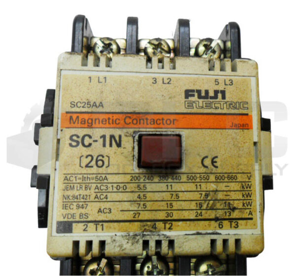 FUJI ELECTRIC SC-1N (26) MAGNETIC CONTACTOR 50A 660V SC25AA - Image 6