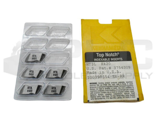 NEW BOX OF 5 KENNAMETAL NT3L K420 CARBIDE INSERTS