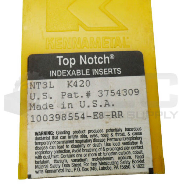NEW BOX OF 5 KENNAMETAL NT3L K420 CARBIDE INSERTS - Image 4
