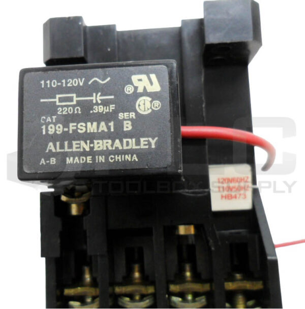 ALLEN BRADLEY 100-A24ND3 /C CONTACTOR W/ 195-FA31 /A W/ 199-FSMA1 /B W/ HB473 - Image 5