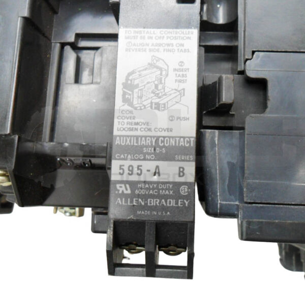 ALLEN BRADLEY 509-COD /B CONTACTOR W/ CC236 W/ 40185-800-01 W/ 595-A /B  509-C0D - Image 5