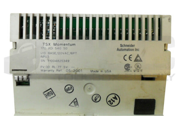 SCHNEIDER AUTOMATION 170ADI54050 I/O BASE 120VAC 16PT - Image 4